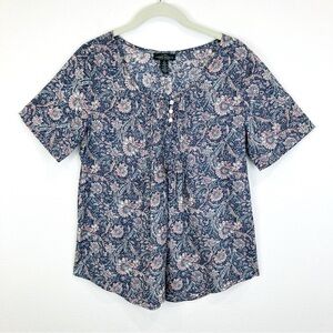 NWOT LRL Lauren Jeans Co. Floral Print Top